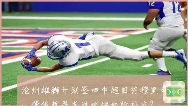 沧州雄狮计划签回中超旧将穆里奇,肇俊哲寻求进攻端经验补充?