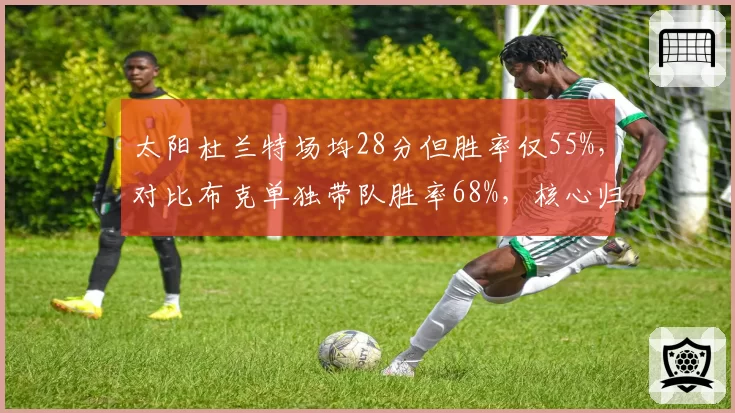 太阳杜兰特场均28分但胜率仅55%，对比布克单独带队胜率68%，核心归属存疑